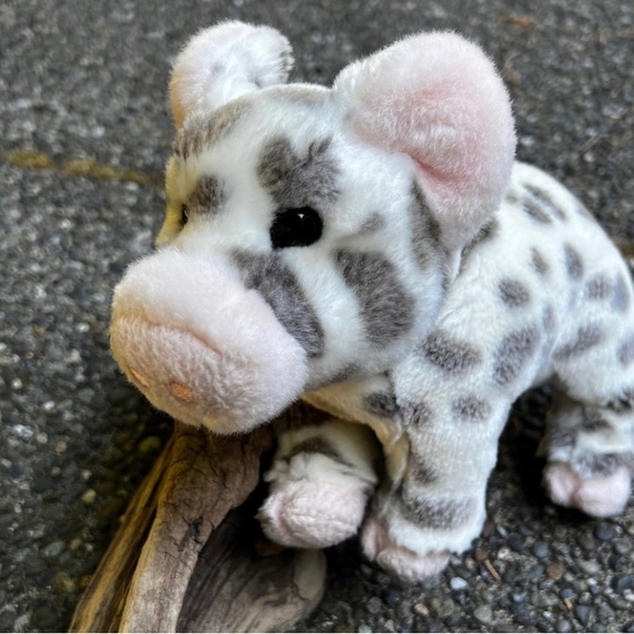 Douglas Cuddle Toys Beanie Plush Spotted Piglet 9” Stuffed Animal - Picture 4 of 11